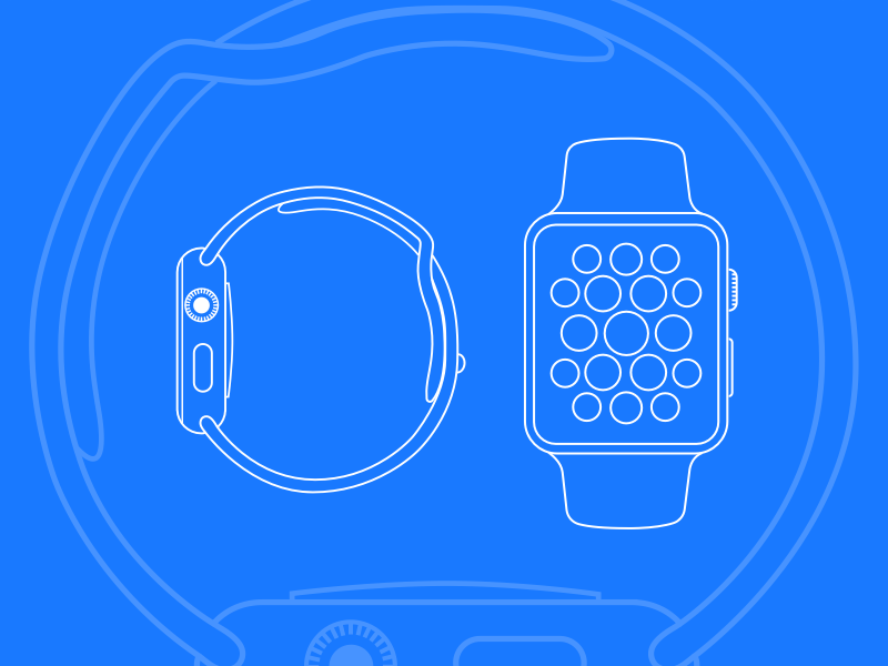 Apple Watch Line Mockup Sketch Resource