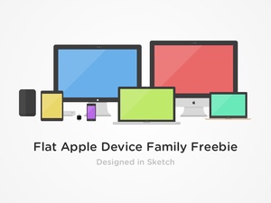 Familia de dispositivos Apple planos