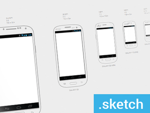 Android-Bildschirme Kit Sketch Ressource