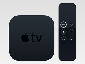 Apple TV and Remote Mockup Sketch Resource