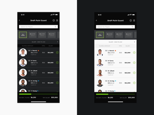 DraftKings UI Redesign Concept