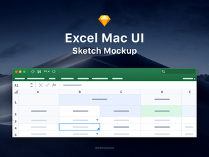Sketch用の Excel UI モックアップ