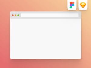 Browser Mockup Flat UI