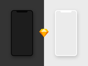 iPhone X Mockup - Темный и светлый