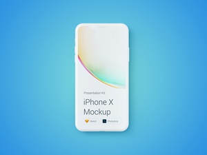 Красочный iPhone X Mockup