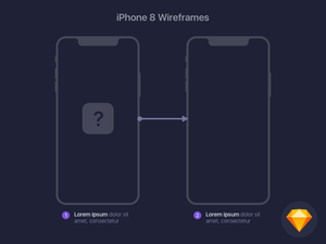 Modèle wireframe iPhone 8