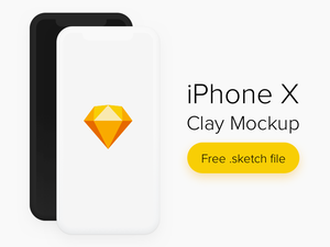 iPhone X Clay Mockup
