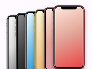 iPhone XR XS Max Colors Sketch Resource