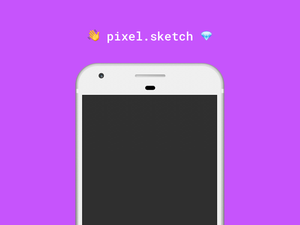 Pixel Phone Mockup for Sketch