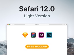 Safari Browser Mockup Light Versión