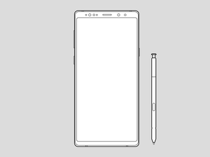 Samsung Galaxy Note9 Wireframe Sketch Resource