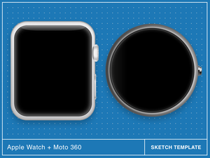 Apple Watch et Moto 360 Sketch Resource