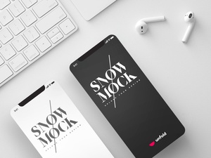 SnowMock – iPhone X Maquettes propres