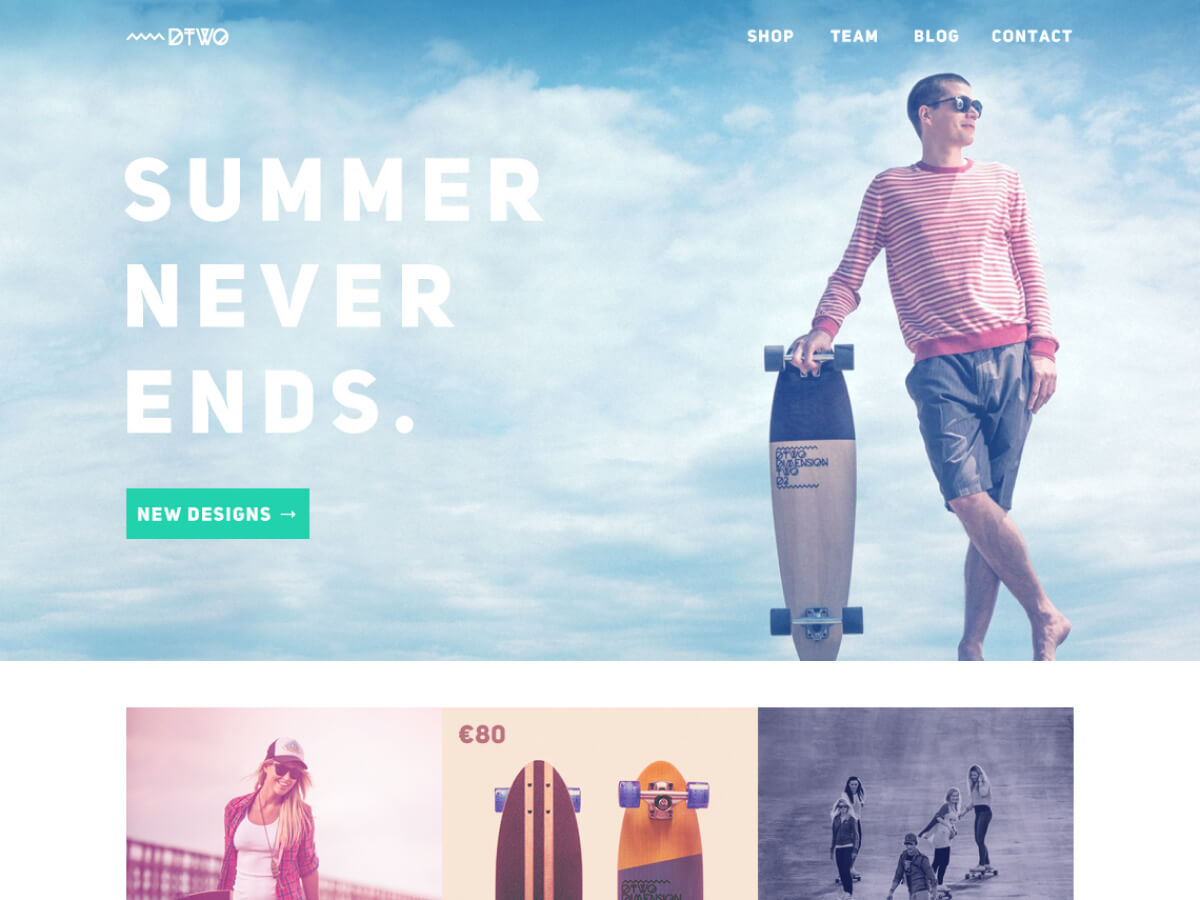 Summer E-Commerce Website - Free Sketch Resource