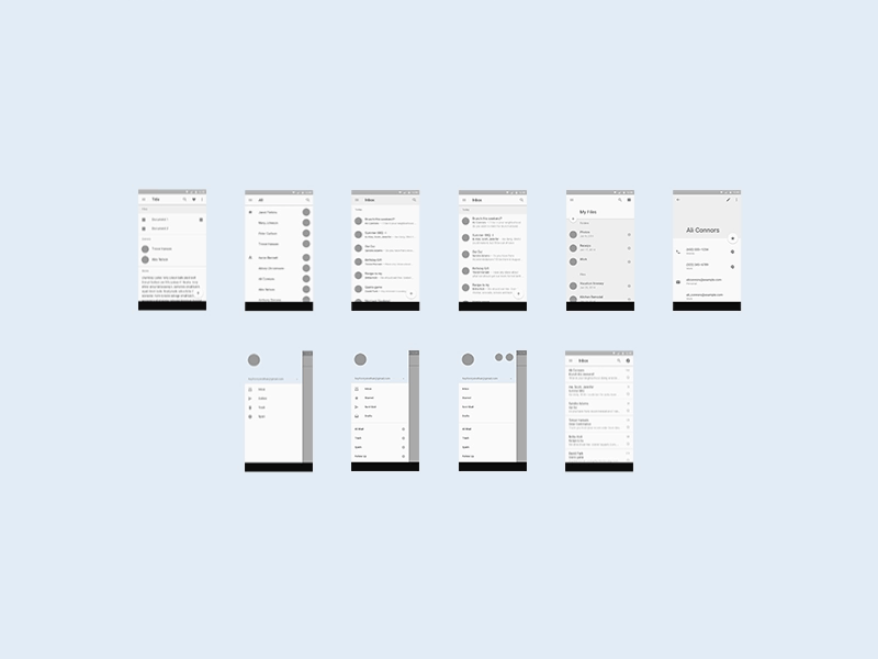 Android L Mobile UI Template Sketch Resource