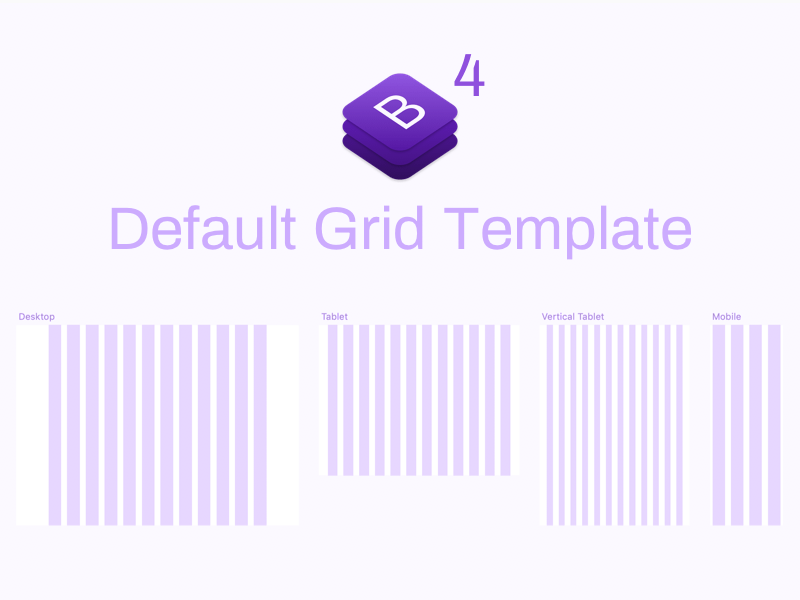 Bootstrap 4 Grid System Sketch Resource