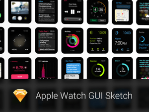 Apple Watch GUI Sketchns-Sketchnressource