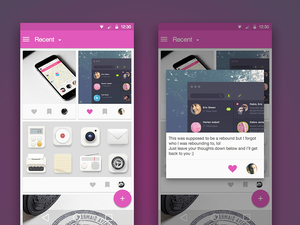 Material Dribbble Client UI Sketch Resource