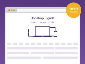 Bootstrap3 grids template Sketch Resource