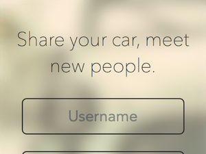 Login view for a car app Sketch Resource