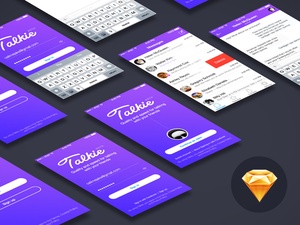 Talkie — Interfaz de usuario de la aplicación para iOS de Messenger