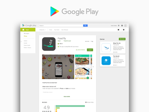 Предварительный просмотр дизайна приложения Android на ресурсе Google Play Escreme