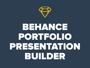 Plantilla de presentación de portafolio de Behance y recurso de boceto constructor