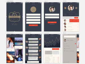 Compass a free app template for Sketch Sketch Resource