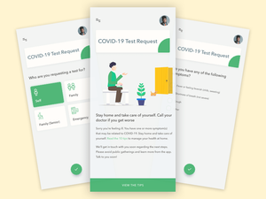 COVID-19 Test Booking App Sketch Resource