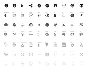 Top 100 Cryptocurrency Icons Sketch Resource
