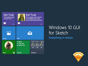 Kit d’interface utilisateur Windows 10 pour croquis