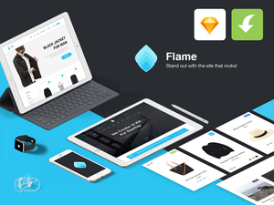 Flame UI Kit für Sketch App