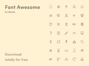 Font Awesome - Library for Sketch Sketch Resource