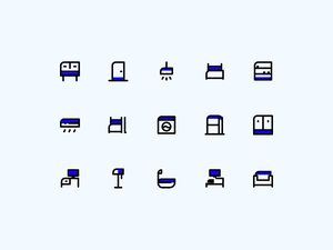 15 Furniture App Icons Sketch Resource