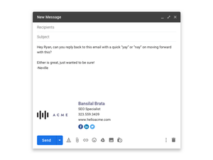 Gmail メール署名モックアップ Sketch リソース