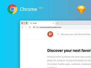 Google Chrome UI Kit Sketch Resource