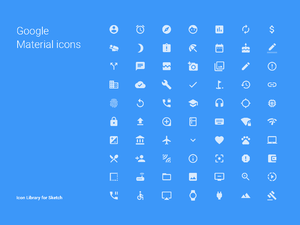 Google Material Icons Library Sketch Resource