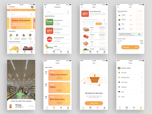 Grocery Store App Concept Sketch Resource
