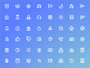 48 Bold Line Icons Sketch Resource