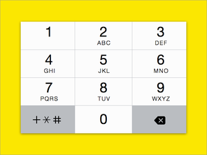 Численная клавиатура для эскиза iOS 7 эскиз
