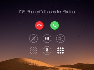 iOS Call Screen Icons Sketch Resource