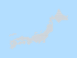 Japanese Map with Circles Sketch Resource