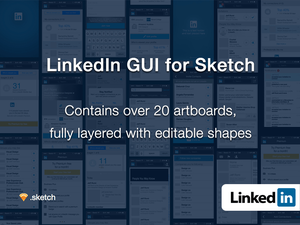 LinkedIn GUI für Sketchnskizze Ressourcen