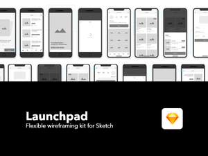 Launchpad Wireframing Kit Sketch Resource