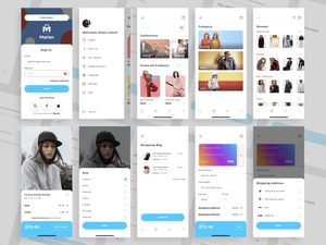 UI Kit for Shopping Sketch Resource