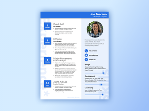 Material Design Resume Style Sketch Resource