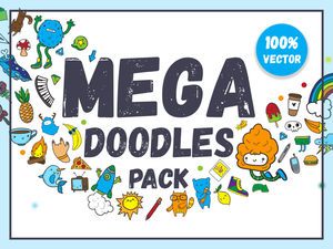 160 Hand-drawn Doodles and Illustrations Sketch Resource