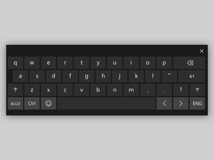 Recurso de boceto de teclado virtual de Microsoft Windows 10