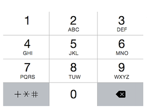 iOS7 Numeral Keyboard Sketch Resource