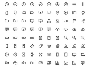 700 Outline Icons Sketch Resource